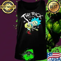 Tiny rick vs the old playing guitar s Tank top