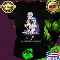 Tom brady 200 2020 new england patriots football thank you for the memories signatures s Ladies tee