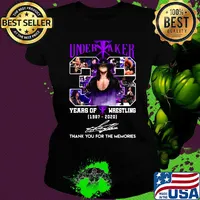 Undertaker 33 years of wrestling 1987 2020 thank you for the memories signatures light s Ladies tee