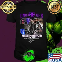 Undertaker 33 years of wrestling 1987 2020 thank you for the memories signatures shirt
