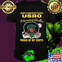 University of science and arts of oklahoma educated queen proud of my roots shirt