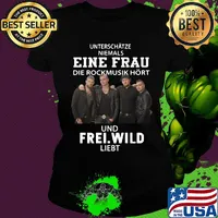 Unterschätze niemals eine frau die rockmusik hort und frei wild liiebt s Ladies tee