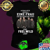 Unterschatze niemals eine frau die rockmusik hort und frei wild liiebt s Ladies tee