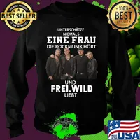 Unterschätze niemals eine frau die rockmusik hort und frei wild liiebt s Sweater