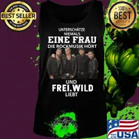 Unterschätze niemals eine frau die rockmusik hort und frei wild liiebt s Tank top