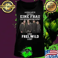 Unterschatze niemals eine frau die rockmusik hort und frei wild liiebt s Tank top