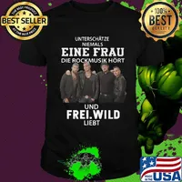 Unterschatze niemals eine frau die rockmusik hort und frei wild liiebt shirt