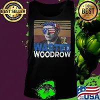 Woodrow wasted drunk america 4th of july independence day vintage retro s Tank top