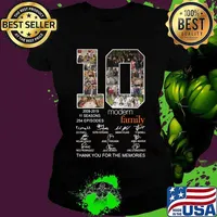 10 2009 2019 11 seasons 254 episodes modern family thank you for the memories signatures s Ladies tee