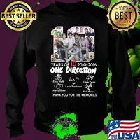 10 years of 2010 2016 one direction thank you for the memories signatures s Sweater
