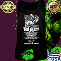 12 tom brady 2000 2020 super bowl champion thank you for the memories signature s Tank top