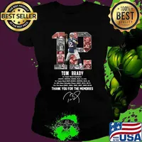 12 tom brady new england patriots thank you for the memories signatures s Ladies tee