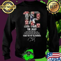 12 tom brady new england patriots thank you for the memories signatures s Sweater