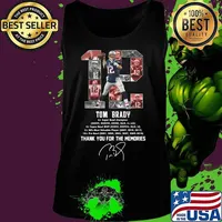 12 tom brady new england patriots thank you for the memories signatures s Tank top
