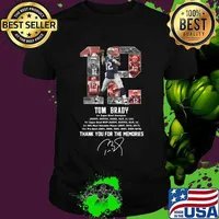 12 tom brady new england patriots thank you for the memories signatures shirt
