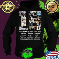 15 years of supernatural 2005 2020 15 seasons 327 episodes thank you for the memories signatures s Hoodie