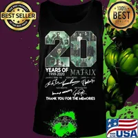 20 years of 1999 2020 matrix thank you for the memories signatures s Tank top