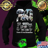 20 years of 2001 2021 fast and furious thank you for the memories signatures s Hoodie