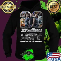 20 years of 2001 2021 fast and furious thank you for the memories signatures s Hoodie