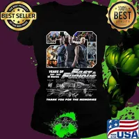 20 years of 2001 2021 fast and furious thank you for the memories signatures s Ladies tee