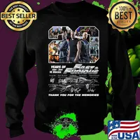 20 years of 2001 2021 fast and furious thank you for the memories signatures s Sweater