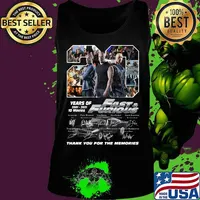 20 years of 2001 2021 fast and furious thank you for the memories signatures s Tank top