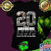20 years of band of brothers thank you for the memories signatures s Ladies tee