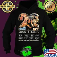 23 years of 1997 2020 titanic thank you for the memories signatures s Hoodie