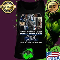 40 years of 1973 2013 fast and furious paul walker thank you for the memories signatures car s Tank top