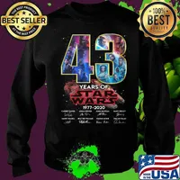 43 years of star wars 1977 2020 signatures s Sweater