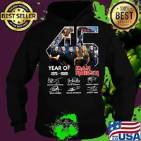 45 year of 1975 2020 iron maiden thank you for the memories signatures s Hoodie