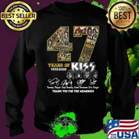 47 years of 1973 2020 kiss band thank you for the memories signatures s Sweater