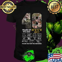 48 years of 1972 2020 mash 4077 thank you for the memories signatures shirt