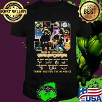 50 years of 1970 2020 electric light orchestra thank you for the memories signatures shirt