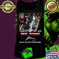 57 years of 1963 2020 neil young thank you for the memories signatures s Tank top