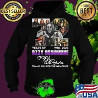 72 years of 1948 2020 ozzy osbourne thank you for the memories signature s Hoodie