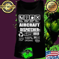Aircraft dispatcher warning sarcasm inside contents may vary in color 100% organic s Tank top