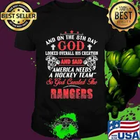 And on the 8th day looked over all his creation america needs a hockey team so god created the new york yankees shirt