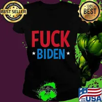 Anti Biden F Fuck Political Humor Funny Republican Gifts T-Shirt Ladies tee