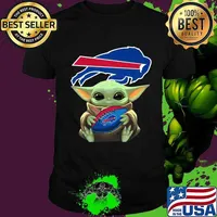 Baby yoda hug buffalo bills football shirt