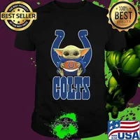 Baby yoda hug indianapolis colts football shirt