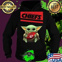 Baby yoda hug kansas city chiefs football logo s Hoodie