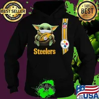 Baby yoda mask hug pittsburgh steelers nfl s Hoodie