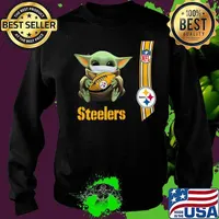 Baby yoda mask hug pittsburgh steelers nfl s Sweater