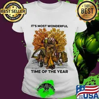 Bear drink beer camping it's the most wonderful time of the year leaves tree s Ladies tee