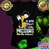 Betty boop if you don't like like the green bay packers kiss my endzone s Ladies tee