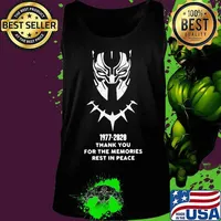 Black panther rip chadwick boseman 1977 2020 thank you for the memories rest in peace s Tank top
