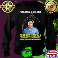 Black panther wakanda forever rip chadwick Boseman 1977 2020 thank you for the memories signature s Sweater