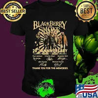 Blackberry smoke 20th anniversary 2000 2020 thank you for the memories signatures shirt