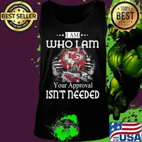 Blood insides kansas city chiefs i am who i am your approval isn't needed s Tank top